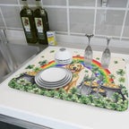 Funny Dog Dish Drying Mats for Kitchen Countertop Large Microfiber Absorbent - Image 6