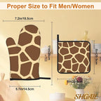 Giraffe Oven Mitts with Matching Potholders - Image 3