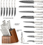 Knife Set, Emojoy 18-Pieces Kitchen Knife Set - Image 3