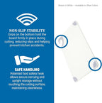 San Jamar Saf-T-Grip Plastic Cutting Board - Image 3