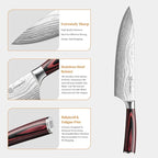 KEEMAKE Kitchen Knife Set, Ultra Sharp Chef Knife Set 7-Piece, High Carbon - Image 4