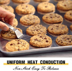 Commercial Quality Baking Sheet Pan Set, Natural Aluminum Cookie Sheet - Image 4