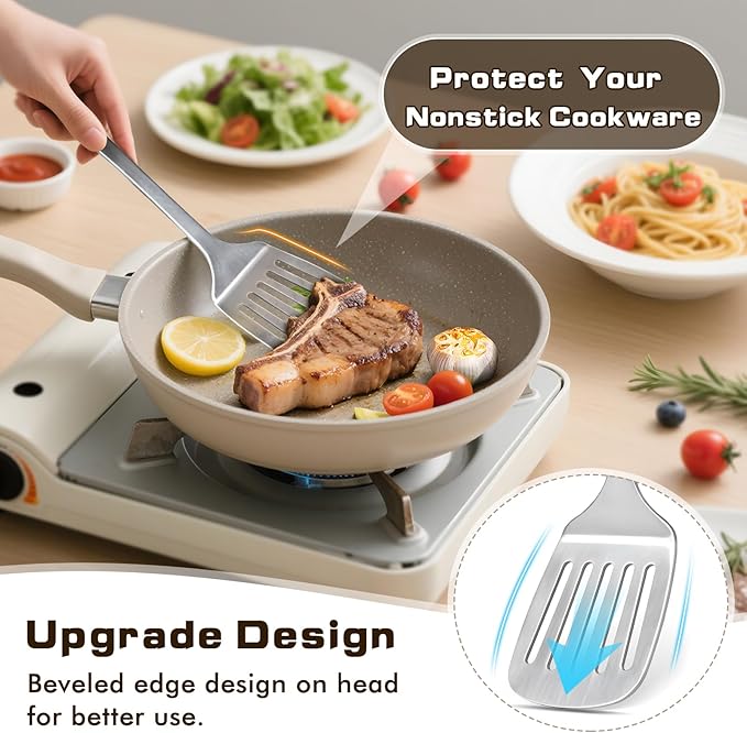 4 Pcs Cooking Utensils Set, Stainless Steel Kitchen Utensils, Heat Resistant - Image 5