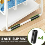 Cisily White 2-Tier Kitchen Sink Caddy Organzier Rack - Image 5