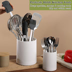 HOMQUEN 360° Rotating Utensil Holder, 6.3''+4.7'' Plastic Kitchen Utensil Holder - Image 5