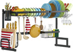 PUSDON Over the Sink Dish Drying Rack, 2 Tier Adjustable Large Capacity - Image 7