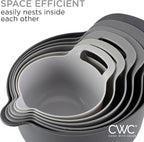 COOK WITH COLOR Nesting Plastic Mixing Bowl Set with Pour Spouts and Handles - Image 6