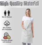 TOSHEX Kitchen Apron Waterdrop Resistant Cotton Apron - Image 3