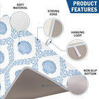 Summer Sea Shell Drying Mat 24x18 Inch, Light Blue Drying Mat - Image 2