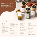 ComSaf Spice Jars with Label 4 oz 24Pcs, Glass Spice Jars with 6 Extra Shaker - Image 2