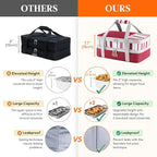 Lifewit Insulated Double Decker Casserole Carrier, Expandable Lasagna Lugger - Image 5
