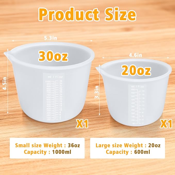 Palksky Silicone Melting Cups Set, Heat Resistant Pouring Cups - Image 6