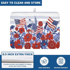Patriotic Floral Dish Drying Mat - Image 5