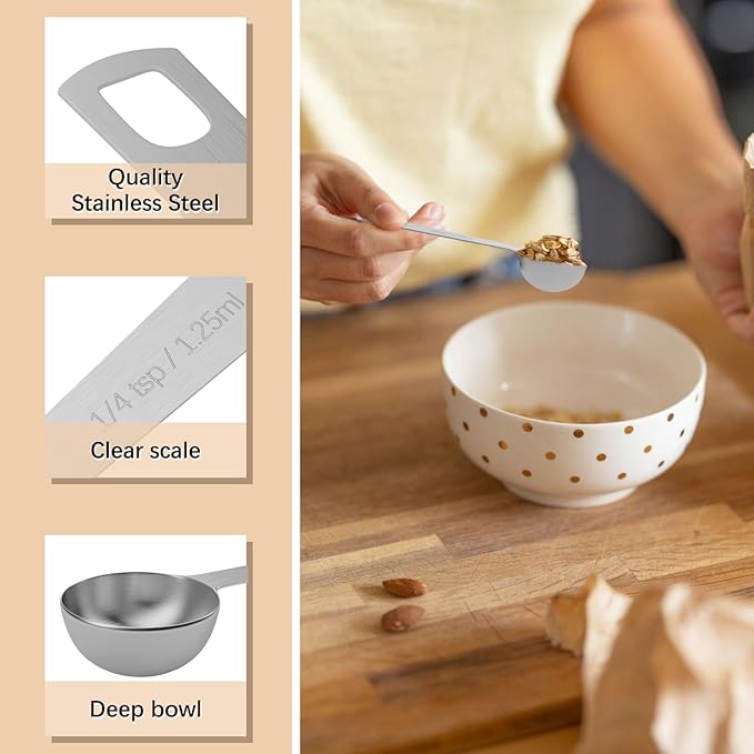1PCS 1/4tsp Single Measuring Spoon, Stainless Steel Individual Teaspoons Only - Image 3