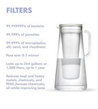 LifeStraw Home Pitcher BPA Free Plastic 7 Cup Stormy Blue - Image 4