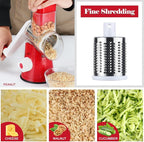 Ourokhome Rotary Cheese Grater Hand Crank, Kitchen Shredder Speed Mandolin - Image 4