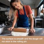 HARFINGTON 2pcs Silicone Rolling Pin 10" Stainless Silicone Surface Non-Stick - Image 5