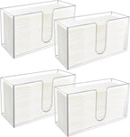 4 Pack Acrylic Paper Towel Holder, Countertop Napkin Dispenser by CDIVEFTN