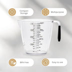 Dalup Measuring Cup Set – Clear Plastic Liquid Measuring Cups - Image 2