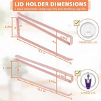 2 Pack Tumbler Lid Organizer, Horizontal Tumbler Lid Storage Hook Up to 20 Lids - Image 3