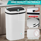 PayLessHere | 13 Gallon Plastic Trash Can | White | Automatic Touchless Lid - Image 4