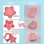 Ocean Cookie Cutters With Plunger Stamps Set, 8 Piece See Cookie Cutters - Image 5