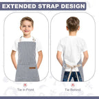 2 Pack Stripes Kids Apron, Kids Cooking Aprons - Image 5