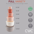 COOK WITH COLOR Prep Bowls with Lids- Wide and Deep Nesting Plastic Small - Image 3