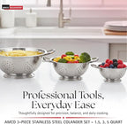 Amco 3-Piece Stainless Steel Colander Set - Image 2