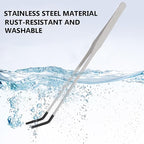 3 PACK Stainless Steel Reptile Feeding Tongs, 10.62" Straight &Curved Long - Image 8