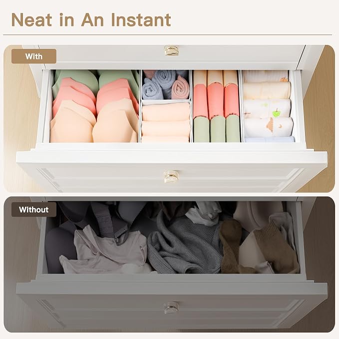 Criusia Drawer Organizer Clothes, 24 Pack Dresser Organizer - Image 6