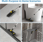 Scrub Brush with Long Handle, Floor Scrub Brush Squeegee Broom - Image 6