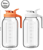 2 Pack Glass Mason Jar Pitcher - Image 2