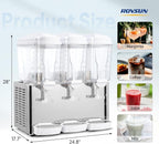 ROVSUN 14.4 Gallon/54L Commercial Beverage Dispenser Drink Dispenser, 18L X 3 - Image 8