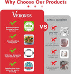VERONES 30 Pieces Glass Meal Prep Containers Set, Stackable Glass Food Storage - Image 5