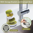 Soap Dispenser Dish Brush Palm Brush Scrub Brush Equipped - Image 5