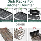 LIYI Dish Rack for Kitchen Counter, Stainless Steel Drying Rack, 304 Stainless - Image 5