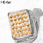 E-far Stainless Steel Baking Sheet Set of 3, 12.4”/10.5” /9.4” Cookie Sheet - Image 7