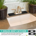 Tioncy 2 Pcs Faucet Mat Sink Splash Guard Oval-hole Oval Splash Pad - Image 6