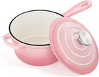 2 Quart Sauce Pan with Lid, Leonyo Small Cooking Pots, Enameled Cast Iron by Leonyo