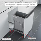 Dowell B15 Aluminum Base Wastebasket Pullout - Image 5