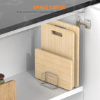 KORRTFID Cutting Board Holder, 2PSC Cutting Board Organizer Rack, 304 Stainless - Image 6
