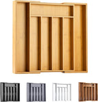 Bellsal Silverware Organizer Kitchen Drawer Organizer Expandable Bamboo Utensil by Bellsal