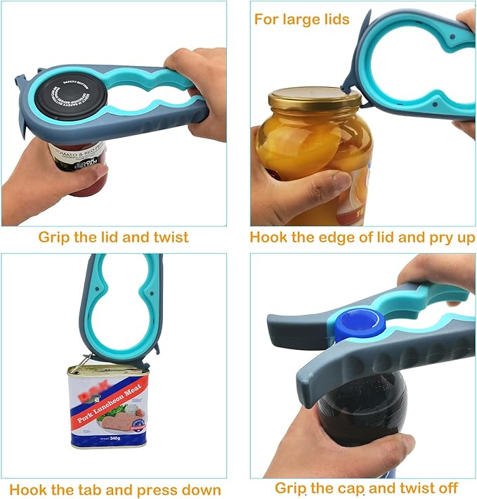 Otstar Jar Opener Bottle Opener and Can Opener - Image 3