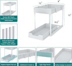 DEKAVA Cabinet, 2 Pack Under Sink Organizer, 2 Tier Sliding Bathroom Kitchen - Image 6