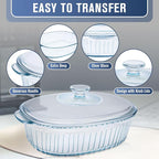 Glass Baking Dishes for Oven, 2 Pack Casserole Dishes - Image 3
