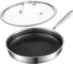 DELARLO 10 inch Tri-Ply Stainless Steel Frying Pan by DELARLOCOOKWARE