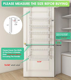 Mefirt Over The Door Pantry Organizer, Wall Mount Spice Rack, Pantry Hanging - Image 2