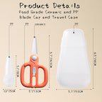 Baby Food Scissors with Travel Case, Ceramic Food Scissors Kids, Toddler - Image 5