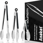 Anaeat Premium Kitchen Locking Tong Set of 3 by Anaeat